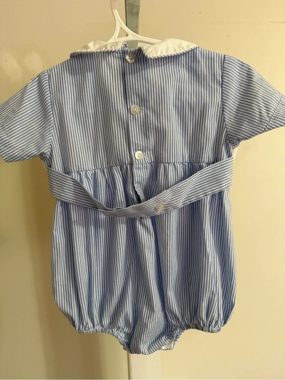 Silly Goose Smocked Crosses Bubble Romper